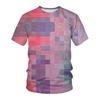 Summer Men's 3D Printed Crew Neck T-Shirt Fashion Versatile Trend Casual Breathable