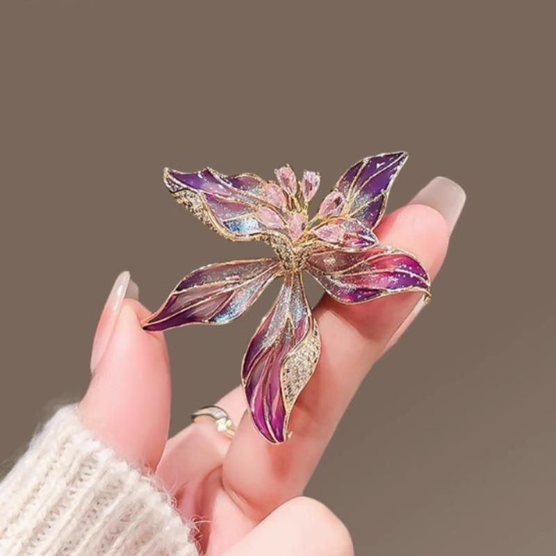 New Alloy Brooch High-end Niche Women's Peony High-end Pin Coat Suit High-end Versatile Brooch