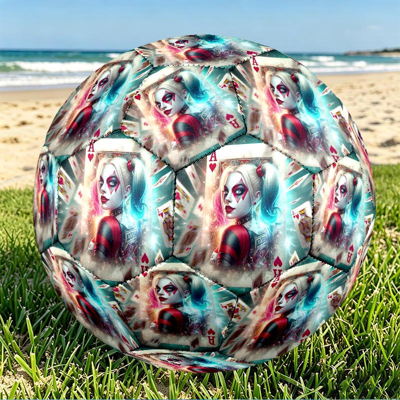 Superhero Print Size 5 Soccer Ball, PU Wear Resistant Football for Match Training and Daily Practice, Birthday Gift for Soccer Fans