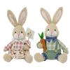 Soft Polyester Build Easter Bunny Plush Toy Adorable Design Plush Material Simulation Bunny Plush Doll Sitting Rabbits