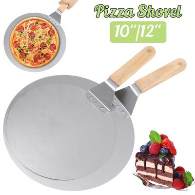 Pizzaschaufel Gebäckwerkzeuge Edelstahl Holzgriff Schieber Rund Verbrühschutz Pfanne Backgeschirr Hersteller