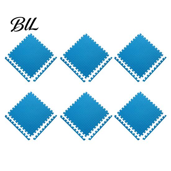 Gym Flooring Tiles 6Pcs Floor Mats, EVA Foam Puzzle Interlocking for Adjustable Room Cover Home Gym, Kids Play Areas, Kitchen Flooring, 11.8"