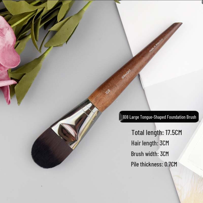 Soft Bristle Professional Makeup Brush Set: Blush, Eyeshadow, Powder & Single Piece Brush.