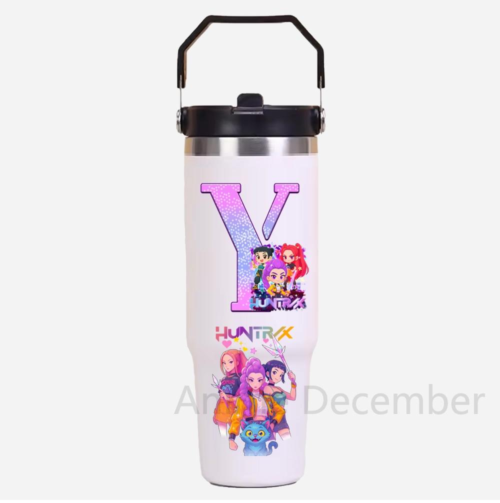 30Oz Anime K-Pop Stainless Steel Vacuum Cup Hot Cold 6-12 Hours Retention Eco Friendly Bpa Free Largeautomotive Holder Flask Kid Gift