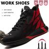 Fashion Security Protective Shoes High Top Safety Shoes Men Anti Smashing Anti Puncture Work Shoes Men Work Safety Boots