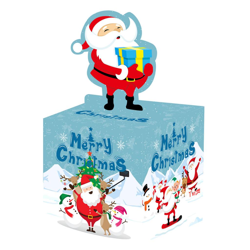 Santa Party Theme Decorations Paper Props Gift Box Christmas Occasions Gifts And