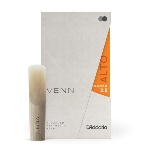 D'Addario WoodWinds VENN G2 (Generation 2) Synthetic Reed for Alto Saxophone (VAS0120G2), Hardness: 2.0, 1 Reed