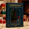 Doberman Guardian Wonderland Advent Calendar 2025 24-Day Countdown Box Acrylic Mini Dog Themed Ornaments Holiday Decoration Gift for Dog Lovers