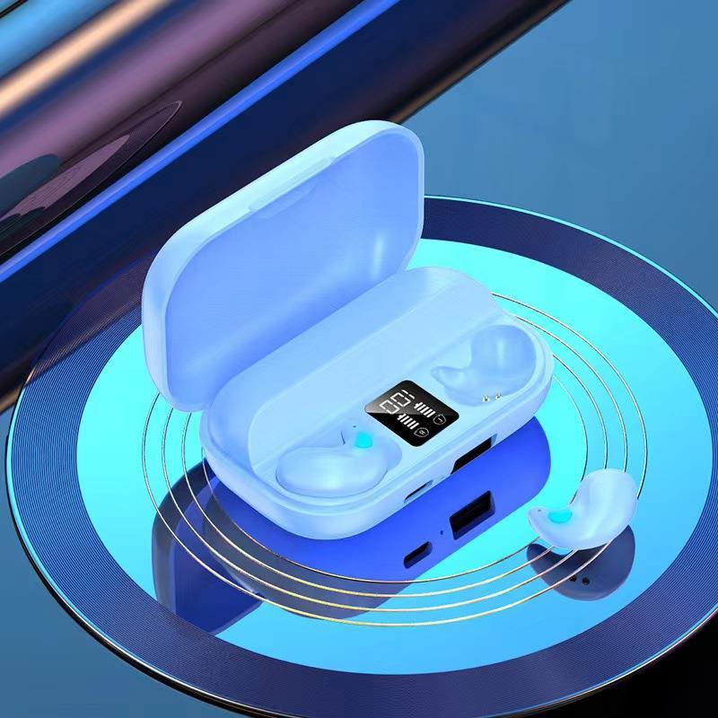 X57 popular in-ear super long battery life mini sleep bluetooth headset with digital display 5.3 wireless noise reduction