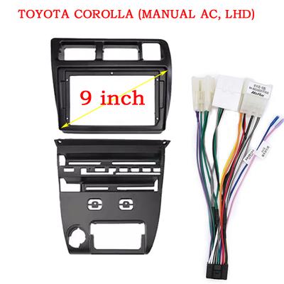 9 Zoll Auto-Radioblende für TOYOTA Corolla, Sprinter 1991-1997 (Manuell AT Klimaanlage, ) Einbaublende Armaturenbrett Konsolenadapter
