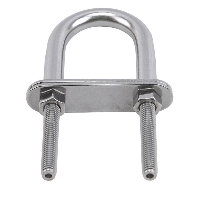 Stainless Steel 304 Marine Rigging Bow Stern Eye U-Bolt for Boat Hardware Parts Pipe Clamp Stainless Steel Marine Bolt