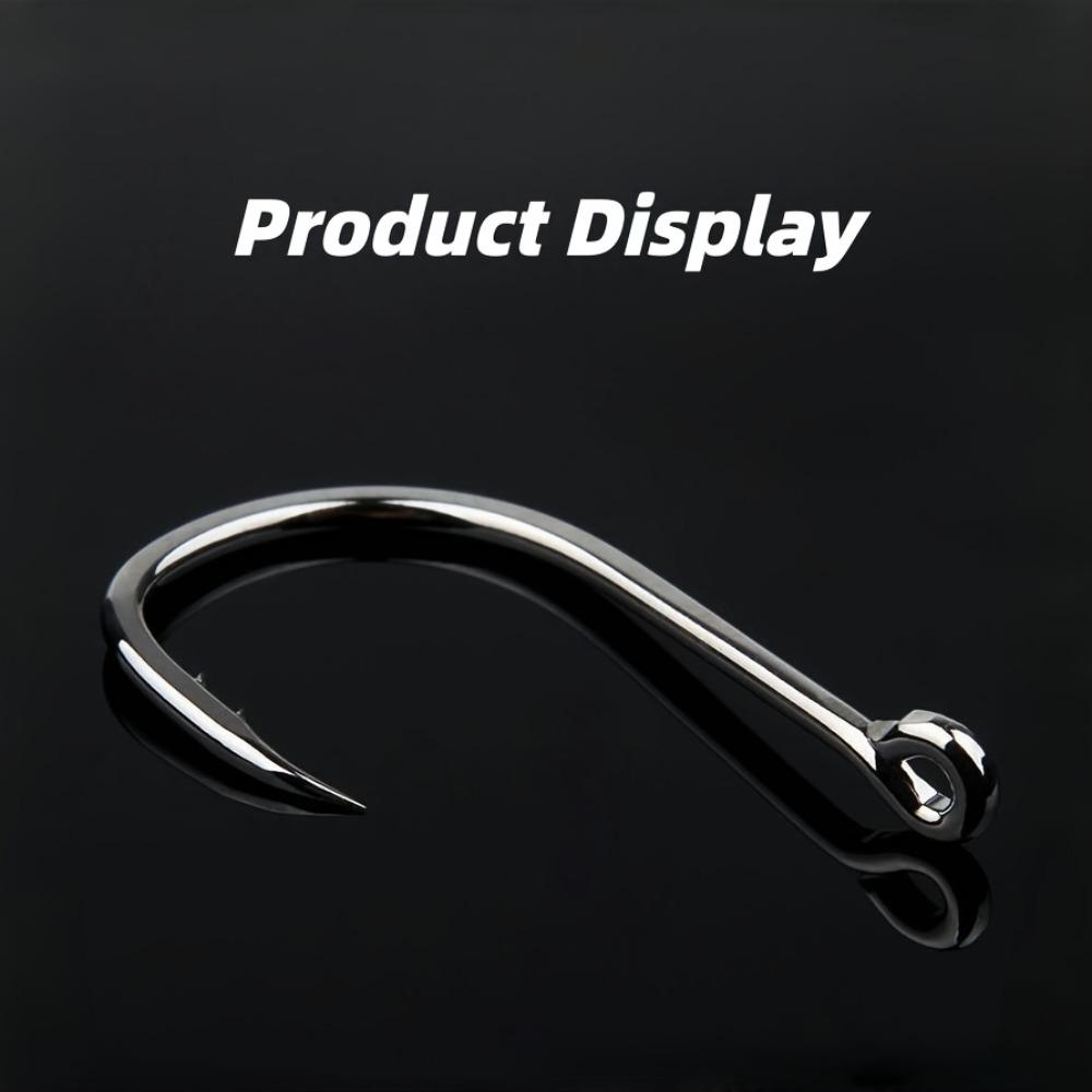 50 Stück Hochleistungs-Doppelhaken mit beschwertem Öhr & Ring - für Salzwasser-/Süßwasserfischerei, Hecht, Forelle, Barsch, Lachs