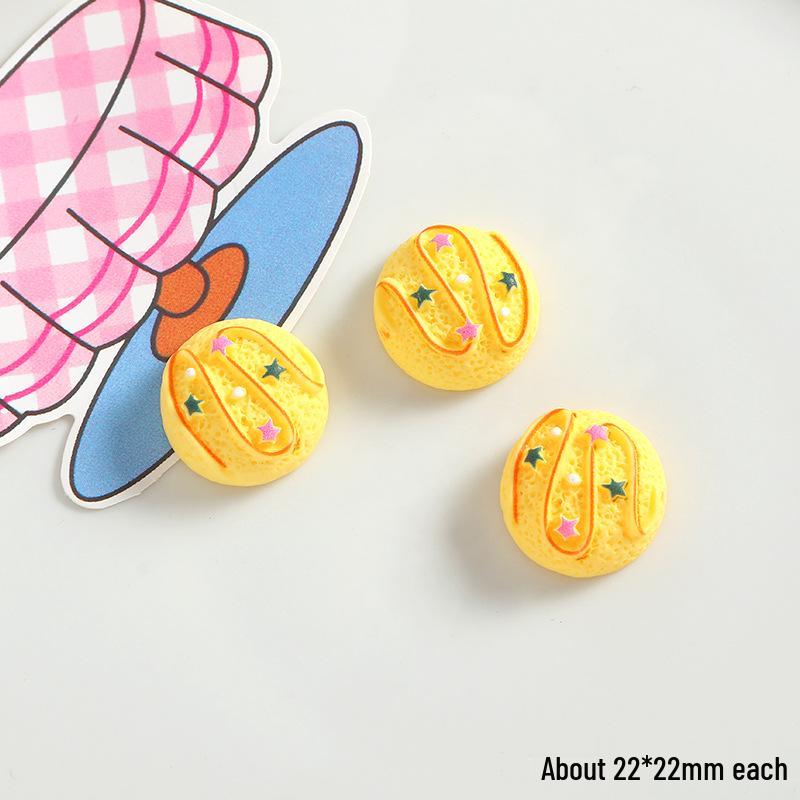 Big Eyes Cheese Resin Toy - Handmade DIY Accessories: Fridge Magnet, Shoe Buckle, Hair Accessory
