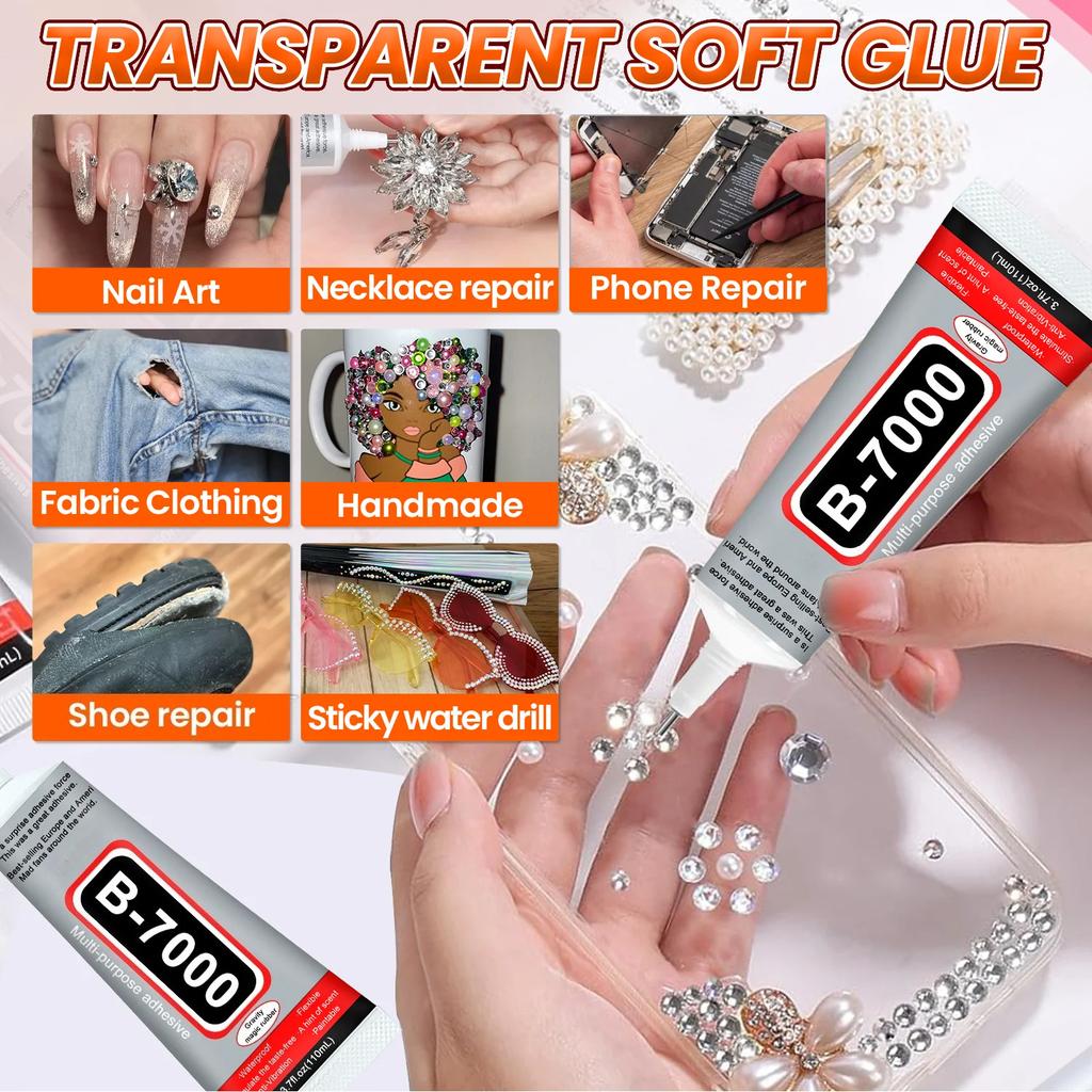 Liquid Adhesive B-7000 Super Glue Loolifl 1-10Pcs Safety Materials Epoxy Resin Repair Cell Phone Touch Screen Jewelry Craft