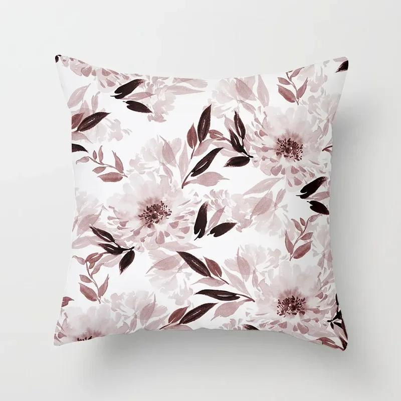 Seria cu model de flori și fluturi husă pernă decorativă husă pernă poliester pernă canapea husă pernă decorativă