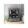 Fabric Wardrobe - HOMCOM - Foldable - 125x43x162.5 Cm - 3 Drawers - Dark Grey