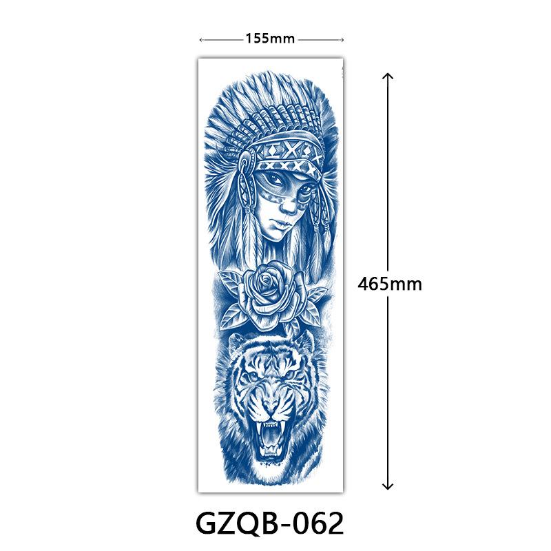 Herbal Tattoo Stickers, Semi-Permanent Tattoo Stickers, Herbal Juice Full Arm Tattoo Stickers