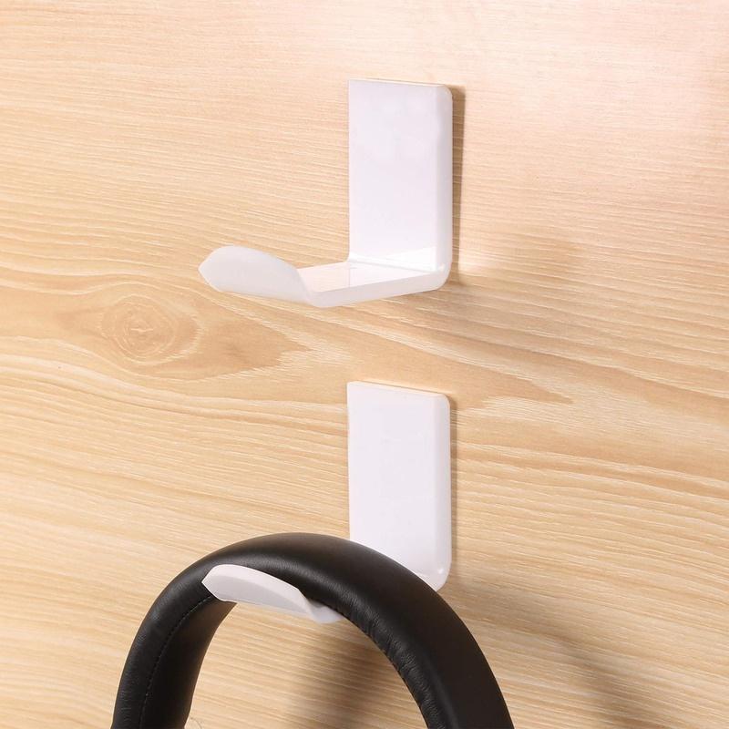 1/2Pc Acrylic Headphone Bracket Wall Mounted Headset Holder Hanger Under Desk Hook Earphone Sticky Display Stand