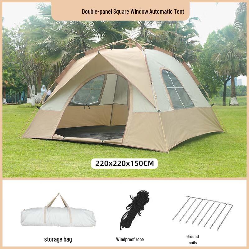 Automatic Pop-Up Camping Tent 4-6 Person (220x220x150CM)