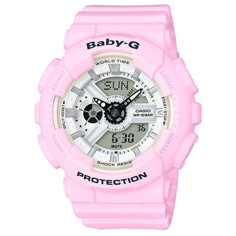 CASIO Women s BABY-G Gray Watch BA-110BE-4APR- Pink Watch Case