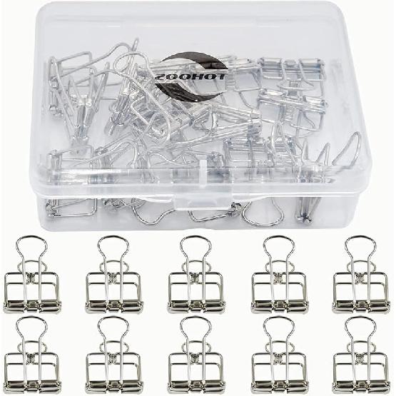 

Binder Clips Premium Wire Clips Fancy Rainbow Colors Hollow Paper Clips - Pack of 15 серебряный