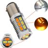2PCS 1157 5630 22 SMD BAY15D Amber/White 22LEDs LED Bulbs S25 P21W DRL Dual Colo