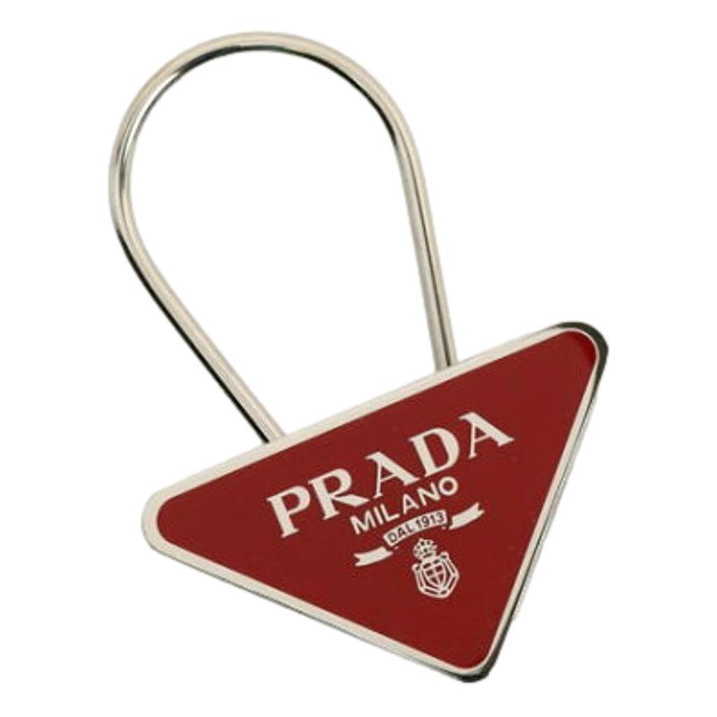 Keychain 1PS395 FUOCO [Prada] [Prada] [Outlet] ACCIAIO+SMALTO (Red) [Item]