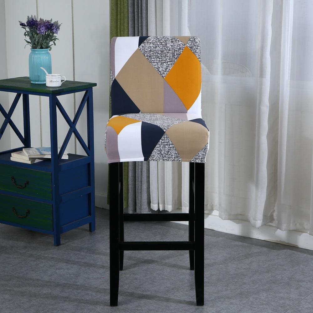 Anti-dirty High Stool Bar Chair Cover Stretch Counter Chair Cover Banquet Dining Kitchen Room Bar Chair Protector Housse De Chaise