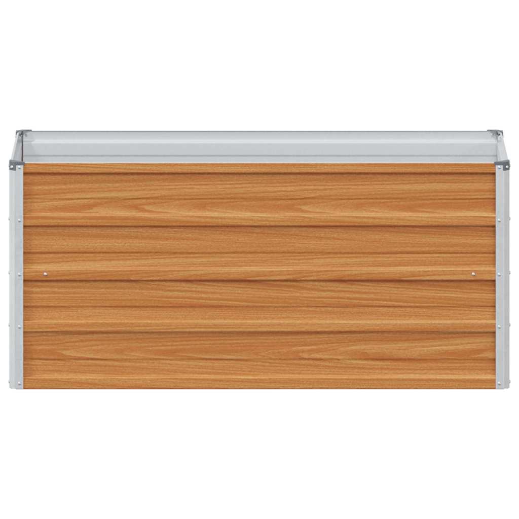 Raised Bed Light Brown 100 X 40 X 45 Cm Galvanized Steel