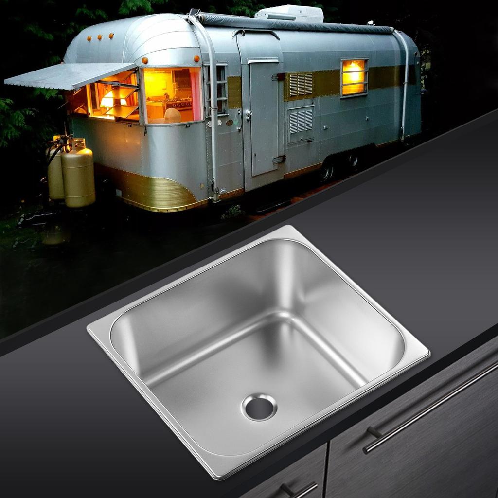 Undermount Sink L330 W300 H150mm 304 Stainless Steel 40mm Drain Port for RV Boat Kitchen Bathroom
