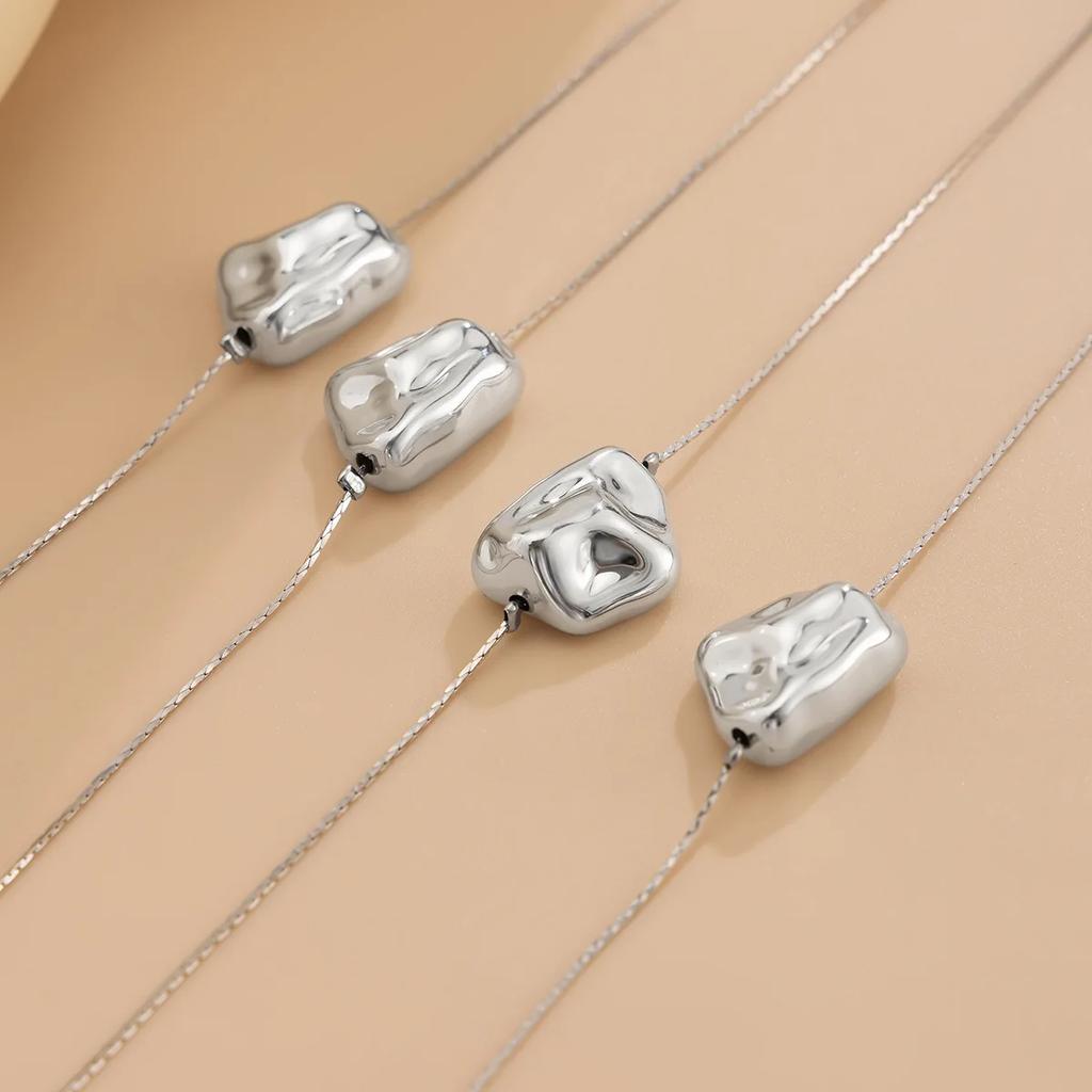 Irregular Trendy Women's Stainless Steel Jewelry Neck Multi-layer Accessories for Girls 2 Piece Set Decoration Wholesale Fashion