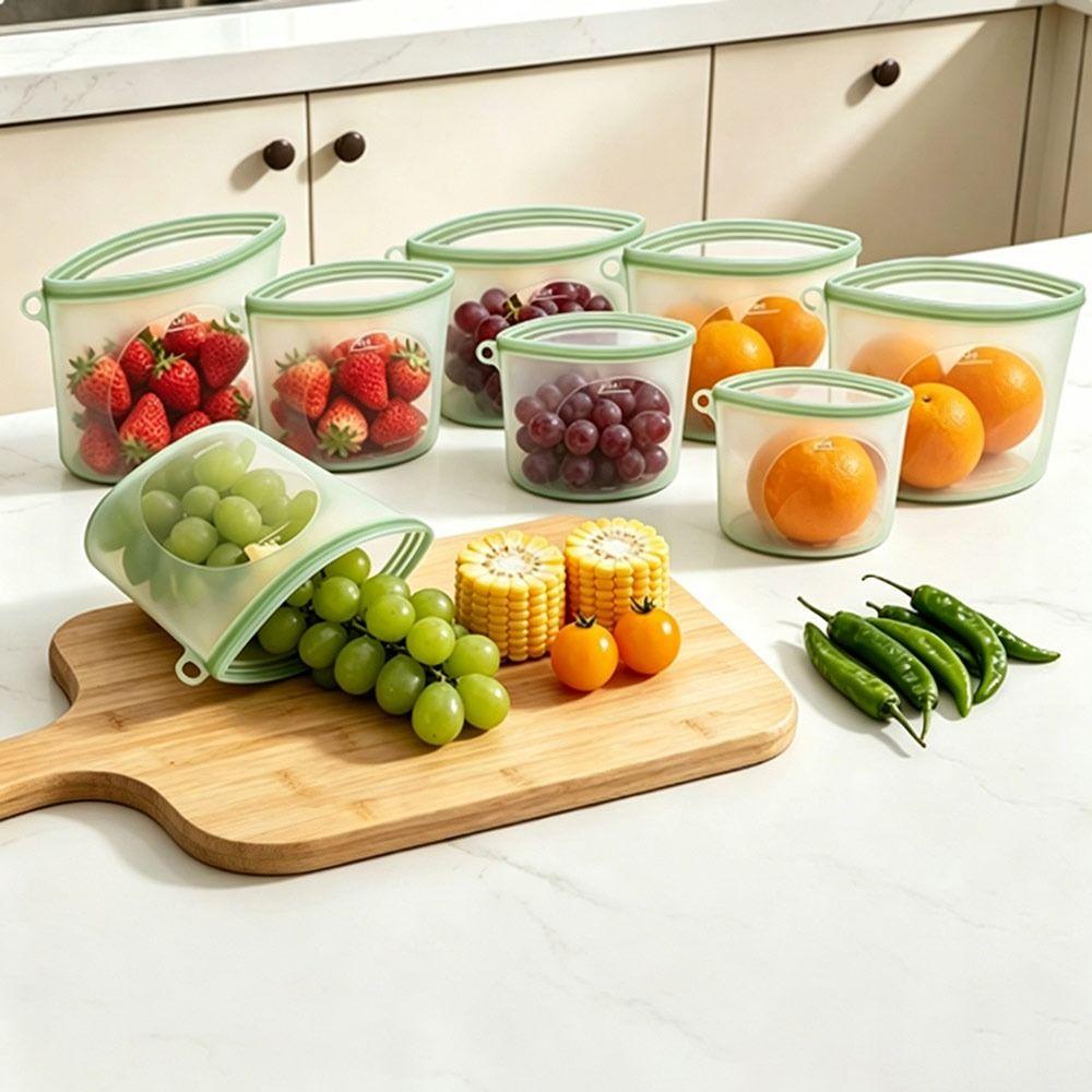 Moisture-proof Food Preservation Bag Silicone Fruit Freezer Seal Bag  for Kitchen