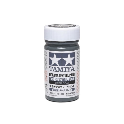 

TAMIYA Makeup Material Series No.115 Текстурная краска для декораций (Дорожное покрытие темно-серое) 100 мл Модельная краска 87115