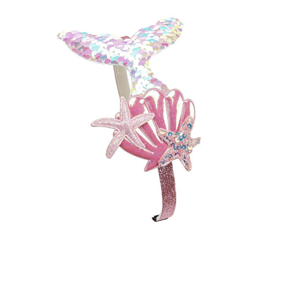 Princess Sequin Shells Headband Shiny Girls Headwear Glitter Mermaid Hair Bands