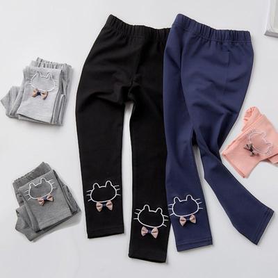 Trendige Cartoon-Leggings mit verkürztem Bein für Mädchen für Frühling & Herbst
