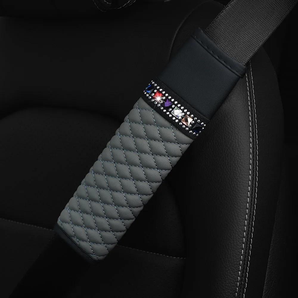 Diamond Crystal General Motors Seat Belt Cushion Covers Soft Comfortable Plush Shoulder Strap Belt Cushion Suitable for Car Bags