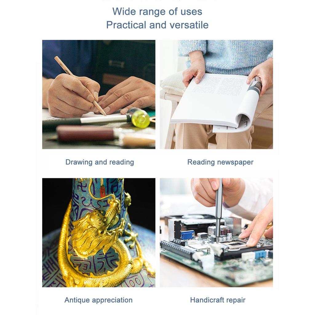 60X Cell Phone Clip On Microscope LED Lighted Pocket Microscope for Jewelry Antique Evaluating Crafting and Repairing