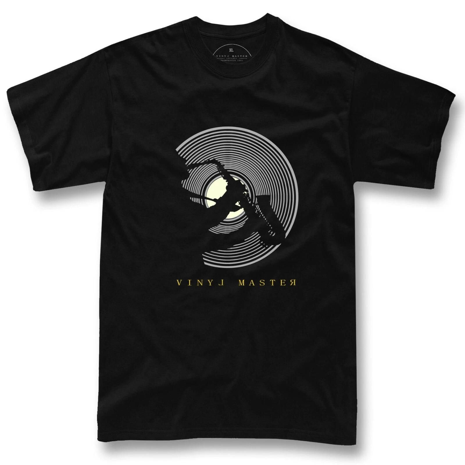 

vinyl disc T shirt turntable technics record saxophone 80 s T shirt XL