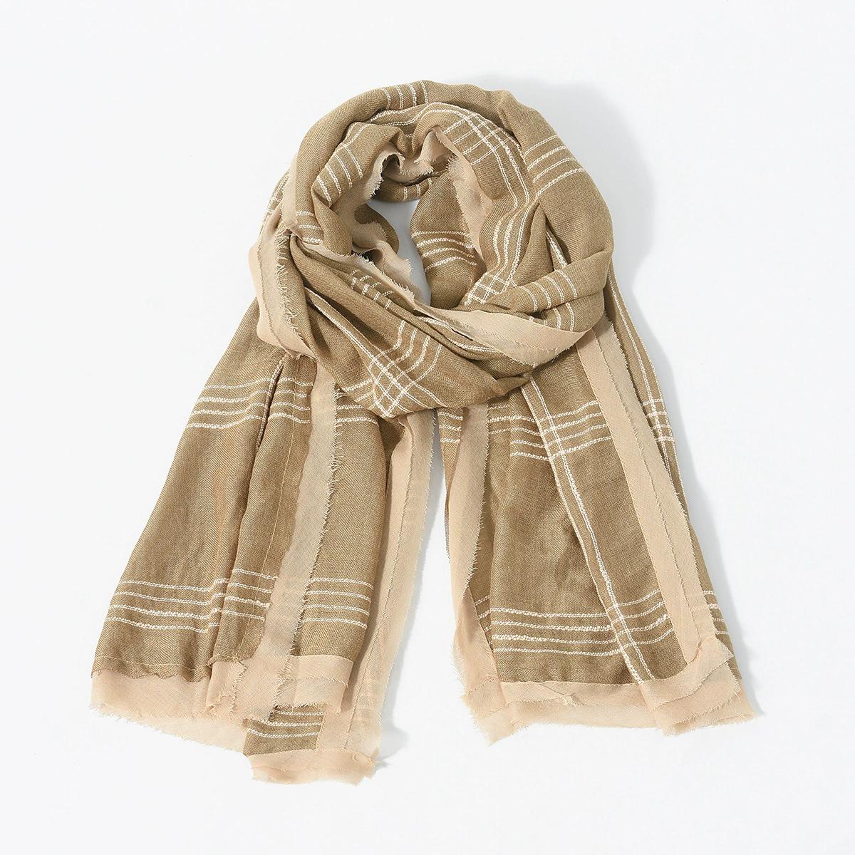 

Men Patchwork Striped Jacquard Scarf New Trendy Black Winter Scarf Versatile Warm Scarves for and Retail 70x180cm