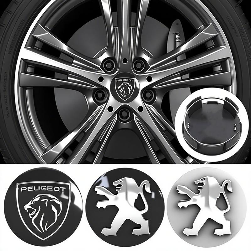 Car Emblem Wheel Hub Center Cover Accessories For Peugeot 206 307 308 G 3008 207 208 407 408 4008 508 2008 5008 301 205 309 2008