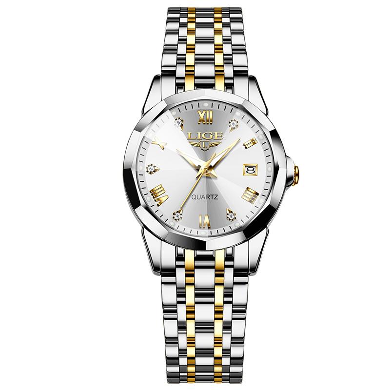 LIGE Women's wristwatch Luxury Waterproof Women's Watch Fashion Elegant ladies watches for women Quartz reloj de mujer+BOX