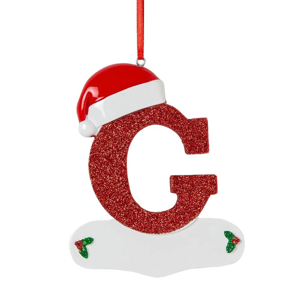 Weihnachtsdekorationsanhänger Personalisierter Weihnachtsschmuck mit 26 Buchstaben DIY Weihnachtsbaumhängeornament Neujahr 2024