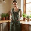 Stain-resistant Waterproof Apron Small Fresh Cooking Apron Workwear Cleaning Apron  Cafe