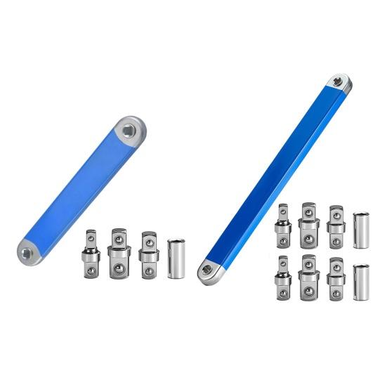 Extension Wrench High Carbon Steel Zero Degree Adjustable Ratchet Tool Impact Extension Wrench Set Chain Drive Ratchet Extender