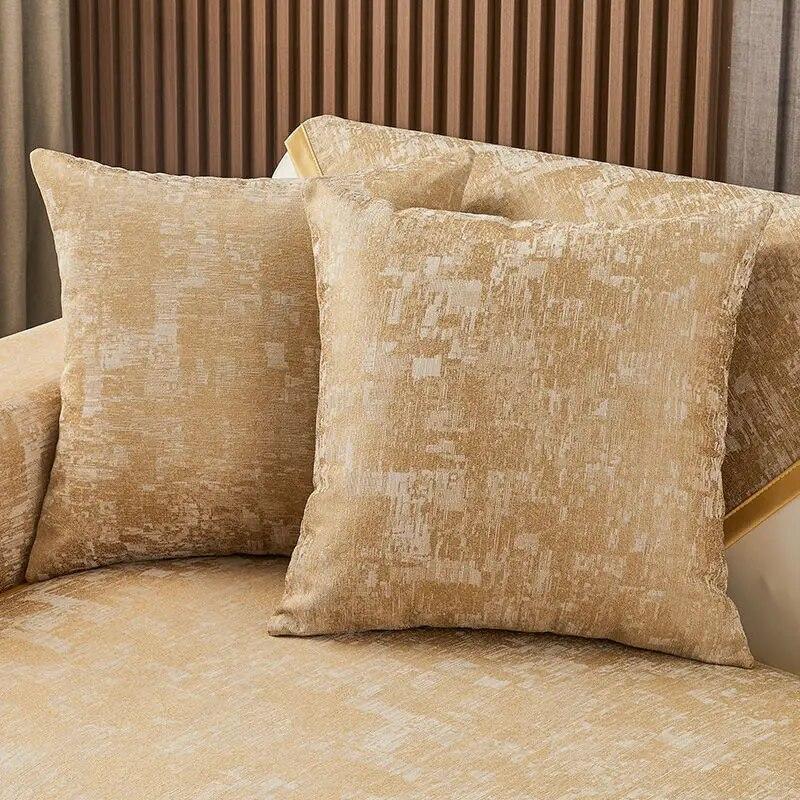 Luxury Leather Universal Sofa Cover Non-slip Gold Edging Modern Simple Sofa Protection Couch Cover Seat Cushion