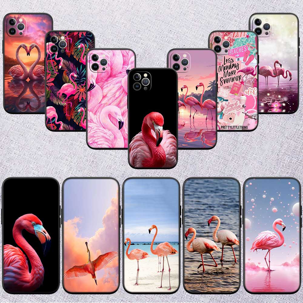 UP29 Flamingos Rosa Vogel Blume Hülle für Motorola Edge 60 60s 70 G86 G56 G54 E14 G04S G45 G54 G64 S30 S50 X30 X40 X50 Pro Power