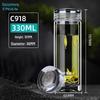 Shui Yi Sheng C918 Double-Layer Insulated Glass Tea Tumbler