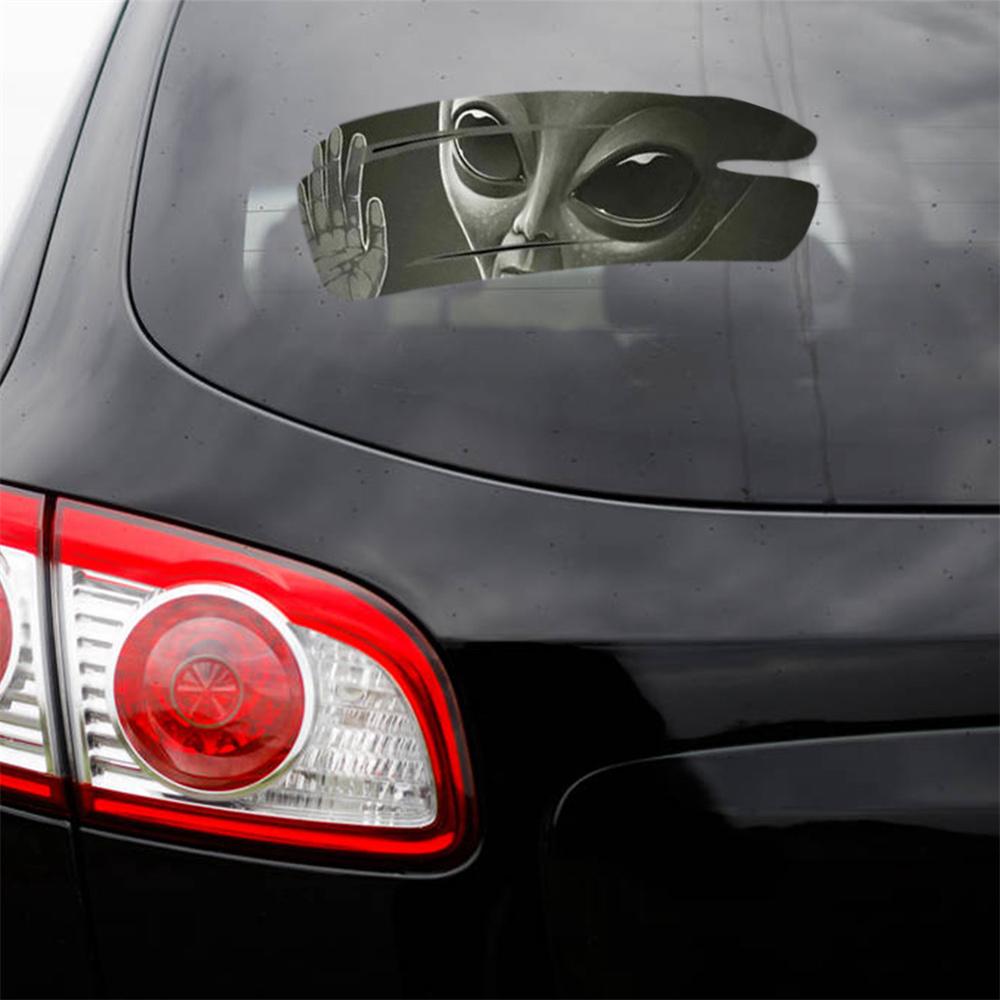 Universal Car Body Door Window Sticker 3D Alien Graphic PVC Vinyl Decal 30x20cm