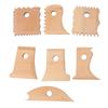 7Pcs Handmade Use Wooden Pottery Tool 7-piece Set Smooth Trimming Tool Durable Multi-shape Clay Tool Art Creation