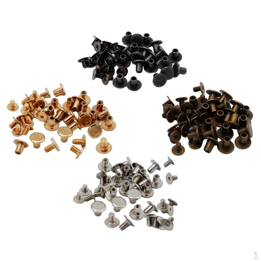 Buy 80 Sets 6mm Binding Screws Posts Chicago Rivets Scrapbooking